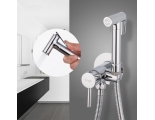 Смеситель с гигиеническим душем Frap F7505-2, без излива, настенный