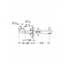 Излив для ванны и душа GROHE Eurosmart Cosmopolitan 13262000, встраиваемый настенный с переключателе