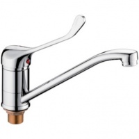 Смеситель для кухни Ledeme L4979, удлиненная локтевая ручка, длинный излив