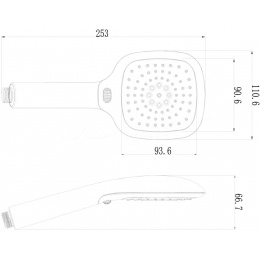 Лейка душевая LEMARK LM1013C, 3 режима, 110 мм