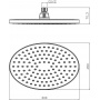 Верхний душ LEMARK LM8037C, 1 режим, 300х200 мм