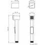Гигиенический душевой комплект LEMARK LM8089C, лейка с держателем и шлангом