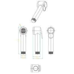 Гигиенический душевой комплект LEMARK LM8090C, лейка с держателем и шлангом