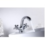 Смеситель для раковины Lemark Flora LM0106C, двухвентильный, средний С-излив