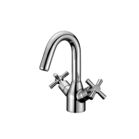 Смеситель для раковины Lemark Neo LM2207C, двухвентильный, высокий U-излив