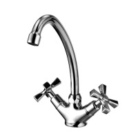 Смеситель для кухни Lemark Benefit LM2504C, двухвентильный, высокий излив