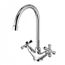 Смеситель для кухни Lemark Benefit LM2505C, двухвентильный, высокий излив