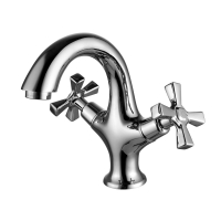 Смеситель для раковины Lemark Benefit LM2506C, двухвентильный, средний U-излив