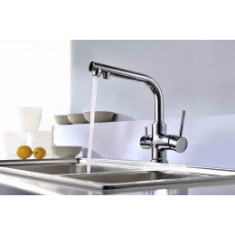 Смеситель для кухни Lemark Comfort LM3060C, с выходом для фильтра, высокий Г-излив