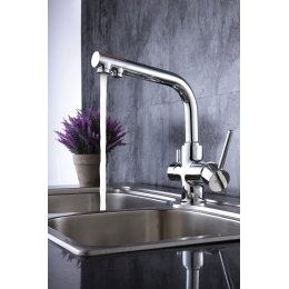 Смеситель для кухни Lemark Comfort LM3061C, с выходом для фильтра, высокий Г-излив