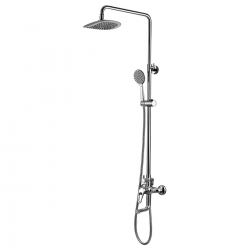 Душевая система Lemark Omega LM3162C, однорычажный, короткий излив, тропический душ, штанга, лейка д