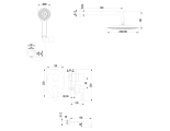 Душевой комплект Lemark Atlantiss LM3222, встраиваемый, однорычажный, излив, тропический душ, лейка