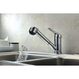 Смеситель для кухни Lemark Luna LM4150C, однорычажный, выдвижная лейка