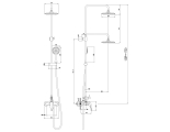 Душевая система Lemark Poseidon LM4260C, без излива, тропический душ, штанга, душевая лейка