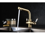 Смеситель для кухни Lemark Villa LM4861B, с выходом для фильтра, высокий Г-излив