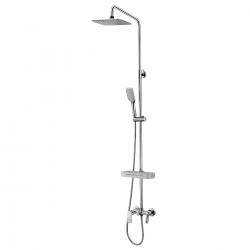 Душевая система Lemark Tropic LM7002C, однорычажный, короткий излив, тропический душ, штанга, лейка