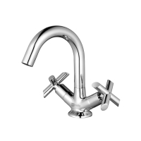 Смеситель для раковины Lemark Practica LM7507C, двухвентильный, средний U-излив