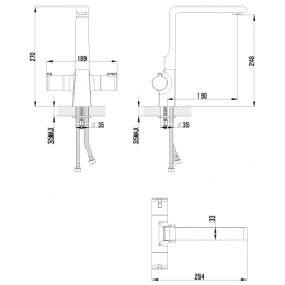 Смеситель для кухни Lemark  Yrti LM7835C, термостатический, высокий Г-излив