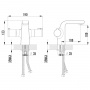 Смеситель для раковины Lemark Yeti LM7836C, термостатический, короткий Г-излив