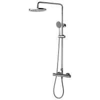 Душевая система Lemark Yeti LM7860C, термостатический смеситель, тропический душ, штанга, лейка ручн