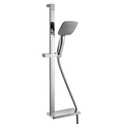 Душевой гарнитур Lemark LM8073C, штанга, ручной душ, шланг, полочка