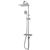 Душевой гарнитур Lemark LM8803C, тропический душ, штанга, ручной душ, полочка