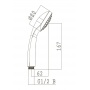 Лейка душевая LEMARK LM0211C, 1 режим, 80 мм