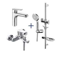 Набор смесителей 3-в-1 Lemark LM0380C, для ванны с душем и раковины, однорычажные