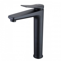 Смеситель для раковины Lemark Bronx LM3709BL, однорычажный, высокий Г-излив, черный