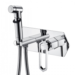 Смеситель с гигиеническим душем Lemark Prizma LM3919C встраиваемый