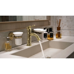 Смеситель для раковины Lemark Jasmine LM6606B однорычажный, бронза