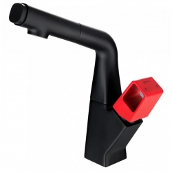 Смеситель для кухни Lemark Soul LM6008BR, вытяжой излив, черный