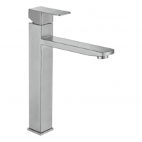 Смеситель для раковины Melana Cubo F610202, однорычажный, высокий Г-излив