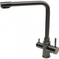 Смеситель для кухни Melana F9505HB, с выходом для фильтра, высокий Г-излив, графит