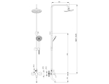 Душевая система Rossinka B35-46, однорычажный, средний излив, тропический душ, ручной душ, штанга