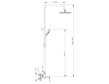 Душевая система Rossinka S35-45, однорычажный, тропический душ, ручной душ, штанга
