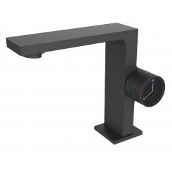 Смеситель для раковины VIEIR V323511C одноручковый, Г-излив, черный матовый