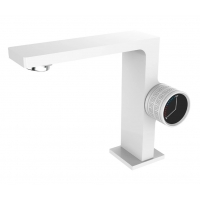 Смеситель для раковины VIEIR V323511F одноручковый, Г-излив, белый