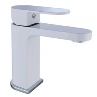 Смеситель для раковины VIEIR V283511F, однорычажный, Г-излив, белый