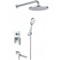 Душевая система VIEIR V283563, встраиваемая, рычажная, тропический душ, ручной душ, излив, хром