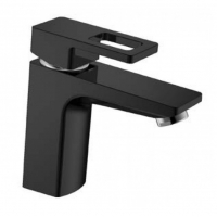 Смеситель для раковины VIEIR V353511C, однорычажный, низкий Г-излив, черный хром
