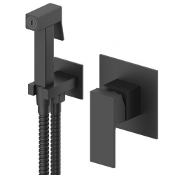 Смеситель с гигиеническим душем VIEIR V393553C, встраиваемый, однорычажный, черный