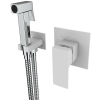 Смеситель с гигиеническим душем VIEIR V393553F, встраиваемый, однорычажный, белый