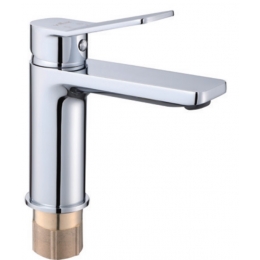 Смеситель для раковины VIEIR V053511, однорычажный, средний Г-излив, хром