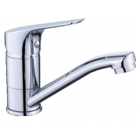 Смеситель для раковины VIEIR V063512, однорычажный, средний низкий излив, хром