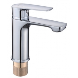 Смеситель для раковины VIEIR V073511, однорычажный, средний Г-излив, хром