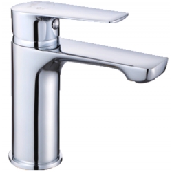 Смеситель для раковины VIEIR V073511, однорычажный, средний Г-излив, хром