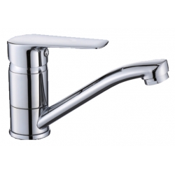 Смеситель для раковины VIEIR V073512, однорычажный, средний низкий излив, хром