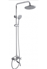 Душевая система VIEIR V120162, двухвентильный, поворотный излив, ручной душ, тропический душ, штанга