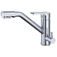 Смеситель для кухни VIEIR V15001, с выходом для фильтра, однорычажный, средний излив, хром